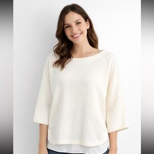 NWT ✨ Max Studio Off-White Textured Sweater